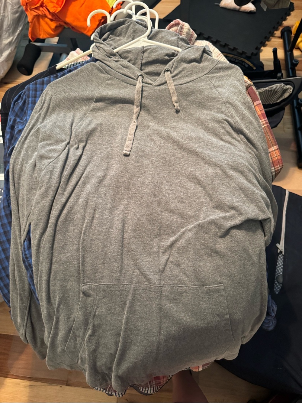 GAP Men's Heather Gray Pullover Hoodie